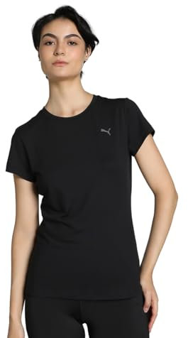 PUMA Unisex Studio Sheer Fashion T-Shirt Panzer, Schwarz, S