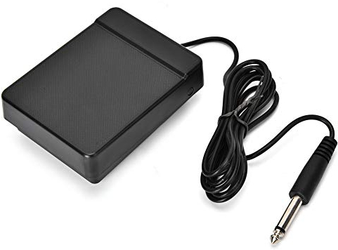 Dilwe 6,35 Tragbares Tastaturpedal, Rutschfestes Elektronisches Klavierpedal, Fuß-Sustain-Einzelpedal-Controller für Elektronisches TastaturklavierElektronische Spielzeuge