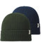 JACK & JONES Herren JACBRINK Beanie 2-Pack 12252069, Navy Blazer/Rosin, ONE Size
