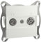 Schneider Electric Asfora TV-R Enddose 1dB, IEC+Buchse, Unterputz, 2 Ausgänge, weiss, Artikelnummer EPH3300721D