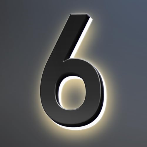 Hausnummern, Hinterleuchtete LED-Adressnummern, Moderne Beleuchtete Hausnummern, Beleuchtete Hausnummern Für Draußen.,6