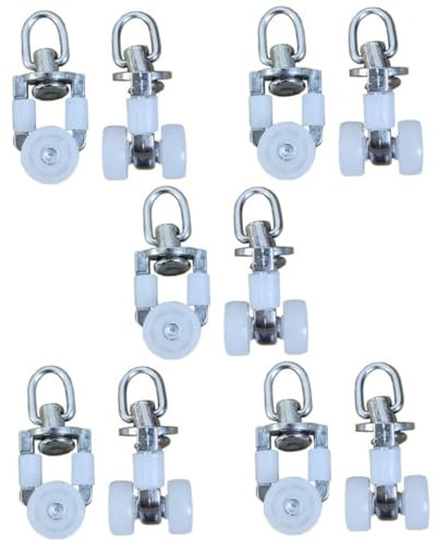 Cabilock 100pcs Curtain Track Gliders Twin Wheeled Carriers Roller Wheels Smooth Rolling for Track Curtains for Bedrooms Offices and More