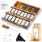 Deco haus® Gewürzregal Schublade [MIT 24 GEWÜRZGLÄSER & ETIKETTEN] - Gewürz Organizer Schublade - Küchen Organizer Gewürze - Gewürzschublade Organizer - Gewürz Schubladeneinsatz Gewürze