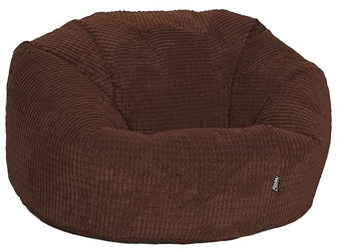 Gilda Giant Classic Corduroy Beanbag Delivered Filled (Brown)