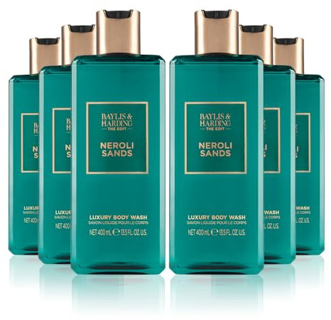 Baylis & Harding The Edit Neroli Sands Body Wash, 400 ml (Pack of 6) - Vegan Friendly