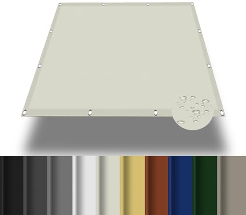 Toile Imperméable 1.8 x 2.8 m Protection Solaire Brise-Vue Balcon pour Jardin/Pergola/Patio Lawn/Pet House, Beige