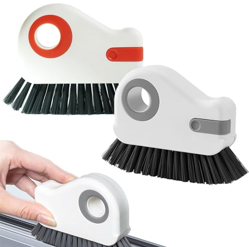 2 Stück Fensterrillen Reinigungswerkzeug, Multifunktions Fenster Reinigungsbürste, Tür Und FensterTrack Reinigung Pinsel, Schrubben Putzen Reinigen bürste, für Jalousien Ecken Küche Rollläden