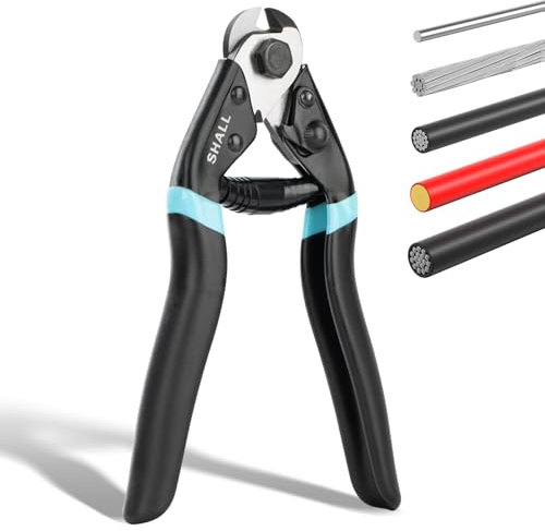 SHALL Drahtseilschneider Kabelschneider Drahtschneider Bowdenzug-Zange aus CrV-Stahl | Schneidet bis 4.8mm (3/16) | für Fahrrad, Elektro, Reparatur