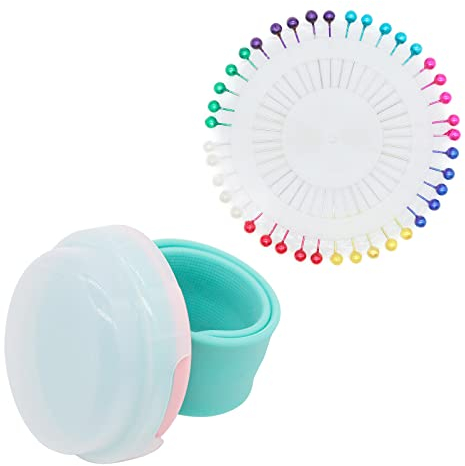 Jiqoe 1 Set Nadelhalter, Handgelenkband, Armband, Nähen für Handnähen, Stricken, Stickerei