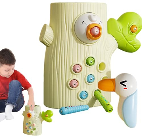 Generisch Specht Fang Den Wurm Spiel, Magnetisches Vogelfutterspielzeug, Sensorisches Lernspielzeug, Feinmotorik Und Spiele, Spechtfütterungsspiel, Für Kinder Konzentration