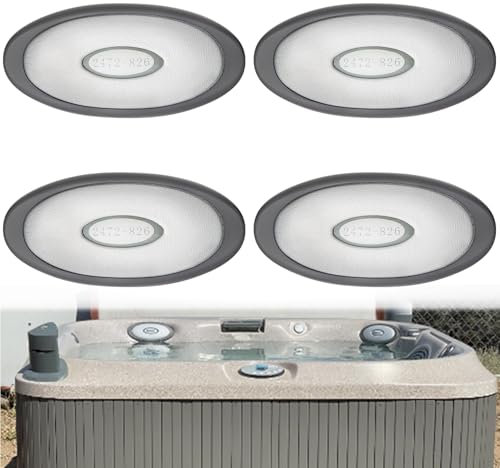 472-826 - Inserto ovale per cuscino + supporto posteriore per vasca idromassaggio Jacuzzi serie J-300 (2007-2013), cuscino J300 per vasca idromassaggio (confezione da 4)