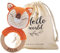 Mamimami Home Gehäkelte Babyrassel mit Namen - Individuelles gehäkeltes hölzernes Greifspielzeug Babyrassel für Jungen und Mädchen Handgemachtes Geburtsgeschenk (Fuchs, geschnitzt)