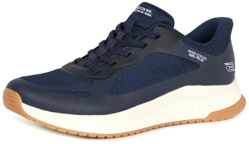 Skechers Women's Bobs Squad 4 Staple Look Trainers, Navy Mesh, 5.5 UK