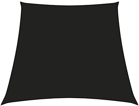 Lawn & Garden Sonnensegel, Oxford-Stoff, Trapez, 3/4 x 3 m, Schwarz