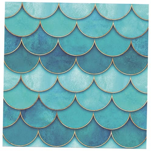 OSALADI Removable Mermaid Pattern Sticker Wall Tiles Fish Scale Peel and Stick Home Decor