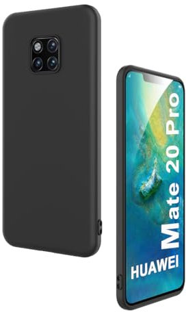 Ruayia für Huawei Mate 20 Pro Hülle Slikon Case, Handyhülle für Huawei Mate 20 Pro Dünne Weichem Flex TPU Bumper Stoßfest Kratzfest Anti-Rutsch Anti-Fingerabdruck Schutzhülle - Schwarz