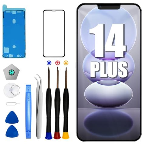 DTD iPhone 14 Plus 6.7 LCD Display Ersatz FHD Touch Digitizer 3D Bildschirm Reparatur Kit (Modelle A2632 A2885 A2886 A2887 A2888)