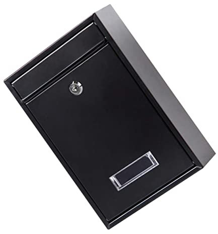 HOMSFOU Mailbox Outdoor Garden Letter Cases Rustic Metal Mailbox for Letters and Newspapers