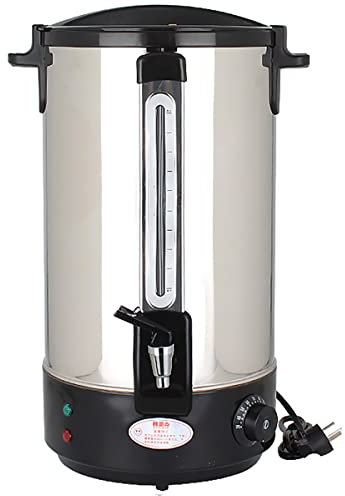 NIYNRDE Electric Catering Urn Tea Boiler, Commercial Hot Water Boiler Dispenser, 30-110°C Temperature Control Knob, for Brewing/Buffet/Commercial,Black,20L