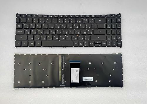 JYJYGDM Pièces d'ordinateur Portable Nouveau Bulgarie for Acer Aspire A315-42G A315-54K A315-55G SF315-51G NoBacklight Noir Blanc Impression Ordinateur Portable Clavier d'ordinateur Portable