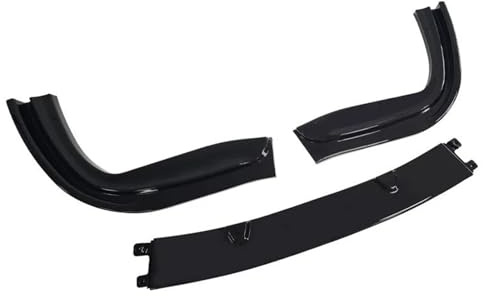 3-teiliger Frontstoßstangen-Lippenspoiler für 5er Für M5 E39 520 528 530 540 1997–2004 von ASB Frontspoiler Lippe(Schwarz glänzend)