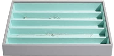 Stackers Grau mit Mint Schmuckschatulle Klassisch Halsketten-Fach