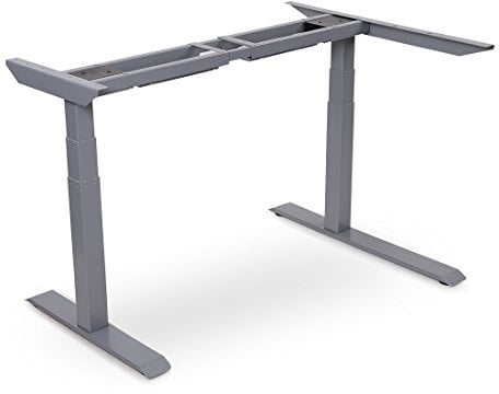 FLEXISPOT E3LS Winkelschreibtisch Eckschreibtisch elektrisch höhenverstellbar Bürotisch mit 2 Motoren, 3-Fach-Teleskop, Memory-Funktion und Softstart/-stopp (Grau)