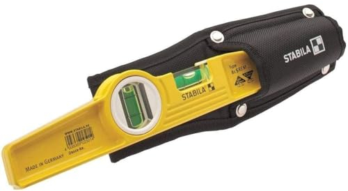 STABILA Magnetic Level Type 81 S REM Torpedo with Bag, 25 cm, Cast Aluminium Profile, Rare Earth Magnet System, 1 Horizontal Vial / 1 Vertical Vial, Made in Germany