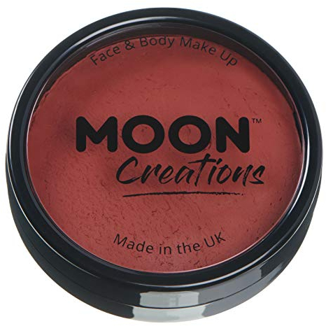 Moon Creations Maquillaje Facial y Corporal Profesional | Pintura de Color Profesional | Pintura Facial para Niños, Adultos, Disfraces, Festivales, Halloween Rojo oscuro 36g
