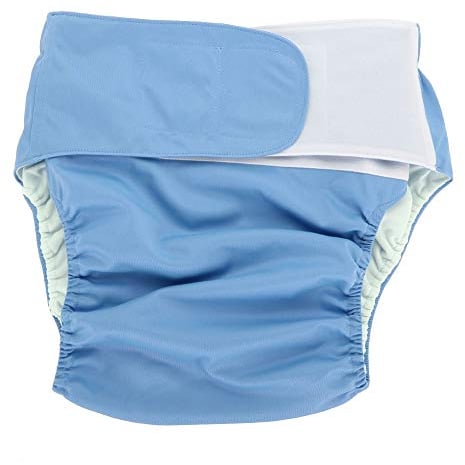 Wiederverwendbare Adult Windel, Waschbare Adulierbare Inkontinenz Pants, Stoffwindeln für Erwachsene wasserfest verhindern seitliches Auslaufen der Windel für ältere Patienten(Blau)
