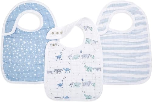 aden + anais™ snap bibs 3 pack cotton muslin jungle jam (Rising star)