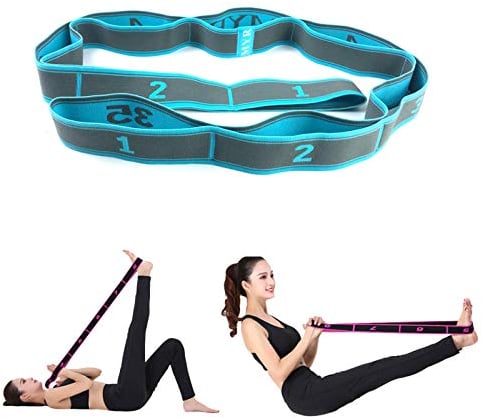 JJunLiM Loops Übungsbänder Kinder Erwachsene Lateinbänder 15-20 kg Expander Pilates Yoga Stretch Widerstandsbänder Fitness Elastische Tanztrainingsbänder Gymnastik Übungsbänder Workout (105 cm, Blau)