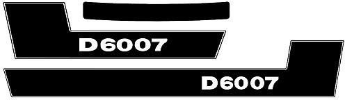 Deutz Aufkleber für Traktor D6007 Logo Emblem Sticker Label