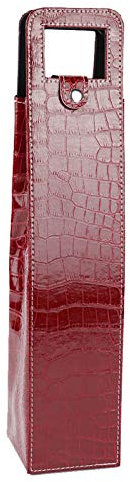 Wine Cooler Bag,Wine Bag with Handles 16.1×3.5×3.5inch Reusable PU Leather Tote Carrier for Champagne Bottles Picnic Beach Camping Party Wedding Coffee