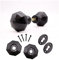 EAI Octagonal Mortice Rim Knob Set | 156mm / 6.6 Inches | Black Antique