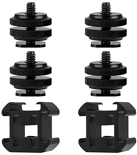 Kamera Halterung Adapter Blitzschuhadapter Halter Aluminium Adapterschraube Blitzschuh für Blitz-Halterungen Mikrofone Monitore