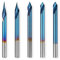 Genmitsu 5 pezzi V-Groove CNC Router Bits, grado 20/30/45/60, 1/8 '' Shank Nano Blue Coating End Mills, per scultura del legno, VG05B