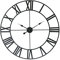 LW Collection Wanduhr Olivier Schwarz 80cm - Große Wanduhr mit römischen Ziffern - Moderne Industrielle Leises Wanduhr - Stille Uhr
