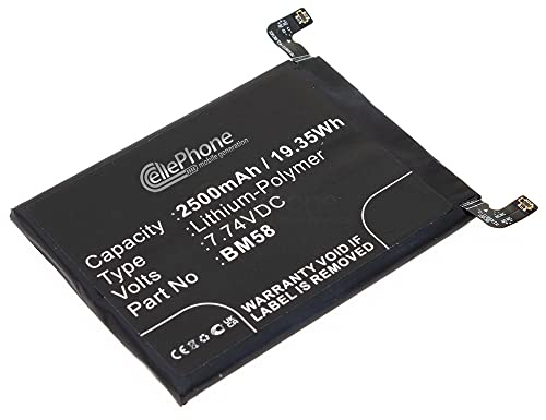 cellePhone Batterie Li-Polymer Compatible avec Xiaomi Mi 11T Pro 5G (Remplacement pour BM58)