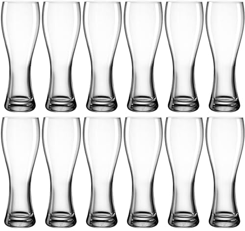 LEONARDO HOME Maxima Weizenbiergläser 12er Set - Weissbiergläser, hochwertig verarbeitet - Inhalt 500 ml - Spülmaschinengeeignet - 12 Weizengläser transparent, 061755