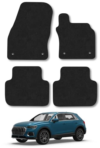 Audi Q3 (2018-2025) Carpet Car Mats | Black Edge Trim Tailored Fit Floor Mats Full Coverage Protection Accessories Easy Clean Anti Slip Made in the UK