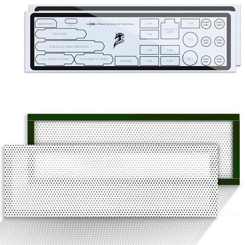 YIMATEECO I/O Shield Rückplatte Ersatz, I/O Shield Platte Leeres I/O Abschirmplatte mit Selbstklebender Rückseite DIY für Alle Motherboards, Beliebige Geschnitten(172 * 58 mm, 2Stü, Weiß)