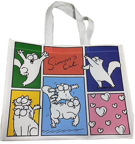 Puckator Tote Shopper Tasche - Simon's Cat Design 2024 POP, mehrfarbig, 40, Zeitgenössisch