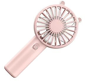 Allayu Handheld Fan Portable Mini USB Rechargeable Desk Table Small Makeup Air Conditioner Mute Cooler Women Outdoor Home, Pink