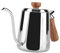 CAXUSD Kaffeekanne mit Wasserkocher 600 ml Filterkaffeekessel Edelstahl Holzgriff