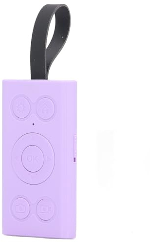 Scrolling Remote Control for Tik Tok, 9 Keys Rechargeable Bluetooth APP Page Turner for Smartphone, Wireless Remote Shutter Selfie Button for Camera Video Recording (Purple)