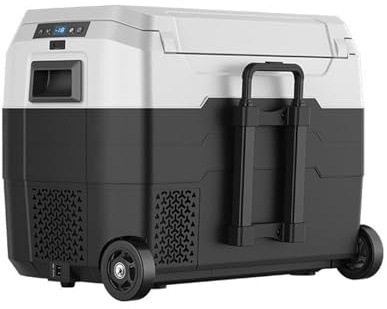 VIQUTRG Portable Freezer Compressor Cooler 12V/24V Car Refrigerator Truck Refrigeration and Freezer Compartment Small Refrigerator for Outdoor, Camping, Travel, RV, SUV, Truck Van