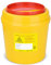 ATOMUS Sharps Containers Needle Destruction Tattoo Plastic Sharp Container Box Waste Bin Needle Disposal Bin with Lid for Tattoo Eyebrow Blade (2L Yellow)
