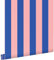 ESTAhome Tapete Streifen Hellrosa und Blau 0.53 x 10.05 m
