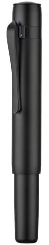 Hongdian M2 Black Forest Mini Fountain Pen, Medium Soft Nib & Sleek Shape Aluminium Short Pocket Travel Pen (Matte Black)